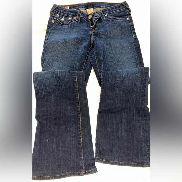 True Religion Dark Blue Boot Cut Jeans - Picture 2 of 6